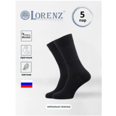 Носки LorenzLine, 5 пар, размер 25, черный