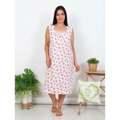 Сорочка , размер 48-50, белый, розовый
