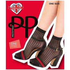 Носки Pretty Polly, размер S-M-L, голубой, черный