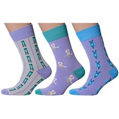 Носки MoscowSocksClub, 3 пары, размер 25 (38-40), мультиколор
