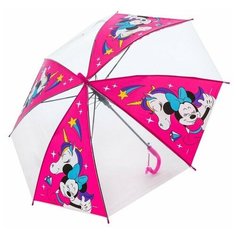 Зонт-трость Funny toys, бесцветный, розовый