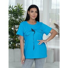 Футболка LOVETEX.STORE, размер 54, голубой
