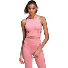 Топ adidas by Stella McCartney Truepurpose Yoga Knit Crop, размер S INT, розовый