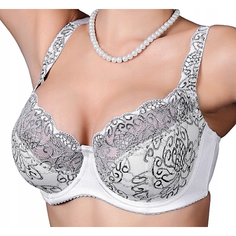 Бюстгальтер Lanny mode, размер 90E, серый, бежевый