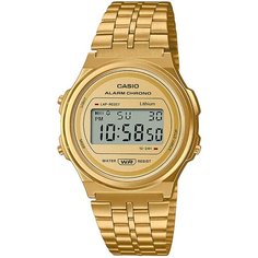 Наручные часы CASIO Vintage A171WEG-9A, желтый, серый