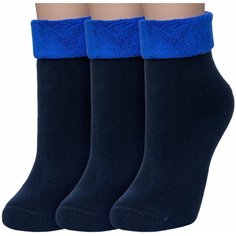 Носки RuSocks, 3 пары, размер 23-25, синий