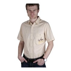 Рубашка Maestro, размер 50/L/178-186, бежевый