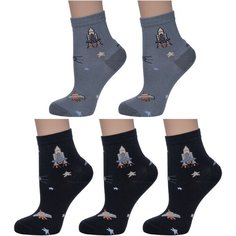 Носки LorenzLine 5 пар, размер 10-12, мультиколор