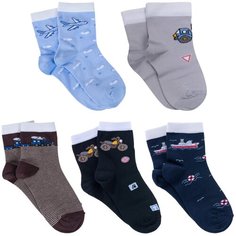 Носки LorenzLine 5 пар, размер 10-12, коричневый, черный