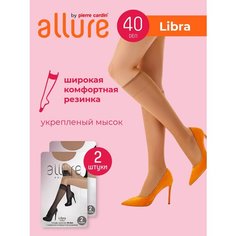 Гольфы ALLURE, 40 den, 4 пары, 2 уп., размер универсальный, бежевый