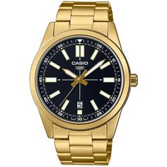 Наручные часы CASIO Collection MTP-VD02G-1E, черный, золотой