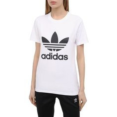 Футболка adidas, размер 32, белый