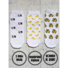 Носки SNUGSOCKS, 3 пары, размер 36-41, золотой