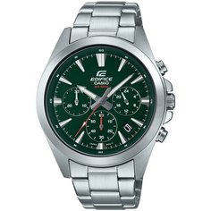 Наручные часы CASIO Edifice EFV-630D-3A, серебряный, зеленый