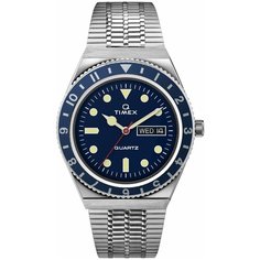 Наручные часы TIMEX Q Timex Reissue TW2U61900, серебряный, синий
