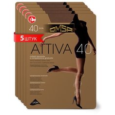 Колготки Omsa Attiva, 40 den, 5 шт., размер 3/M/3-M, золотой