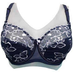 Бюстгальтер Lanny mode, размер 80C, синий, белый