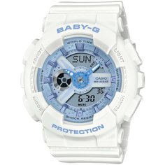Наручные часы CASIO Baby-G BA-110XBE-7A, голубой, белый