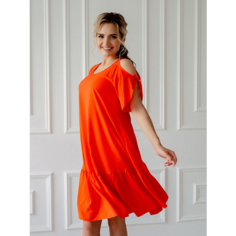 Платье Текстильный Край, размер 48, оранжевый