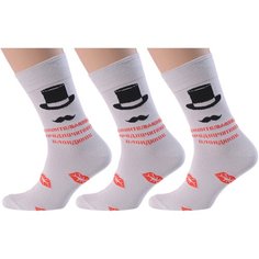 Носки MoscowSocksClub, 3 пары, размер 25 (38-40), серый