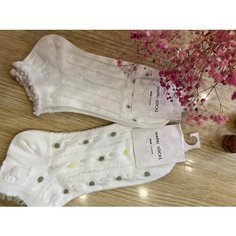 Носки WAPAI*SOCKS, 2 пары, размер 36-41, желтый, зеленый, белый