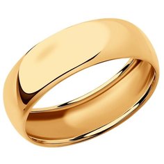 Кольцо обручальное SOKOLOV, красное золото, 585 проба, размер 20.5
