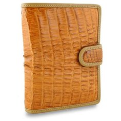 Бумажник Exotic Leather, фактура под рептилию, оранжевый