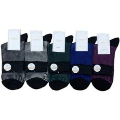 Носки MORRAH, 5 пар, размер 41-47, серый, белый, хаки, зеленый, синий, черный