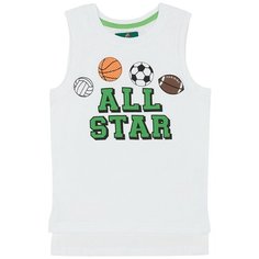 Футболка ЩЕГОЛЁНОК, размер 122, зеленый, белый