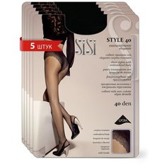 Колготки Sisi Style, 40 den, 5 шт., размер 4/L/4-L, черный