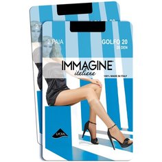 Гольфы Immagine, 20 den, 4 пары, 2 уп., размер 1-unica, черный