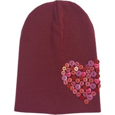 Шапка бини ANRU, размер Универсальный, красный, бордовый