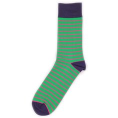 Носки Burning Heels Дизайнерские носки Burning Heels - Horizontal Stripes, размер 42-45, зеленый