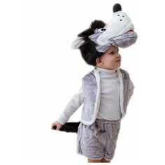 Карнавальный костюм "Волк", шапка, жилет, шорты с хвостом 5-7 лет, рост 122-134 989/б Страна Карнавалия