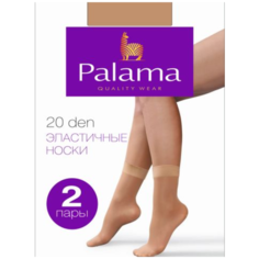 Носки Palama, 20 den, 2 пары, размер 23-25, бежевый