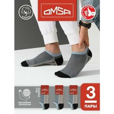 Носки Omsa, 3 пары, 3 уп., размер 42-44, голубой