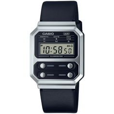 Наручные часы CASIO Vintage A100WEL-1A, серебряный, черный