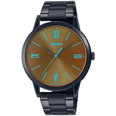 Наручные часы CASIO Collection MTP-E600B-1B, коричневый, черный