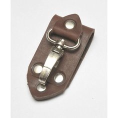 Брелок брелок-карабин на ремень для ключей, гладкая фактура, 3 шт., коричневый