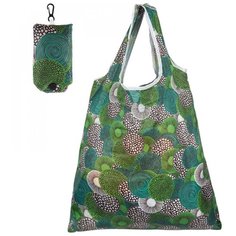 Сумка шоппер Рыжий кот 008576, фактура гладкая, серый, зеленый