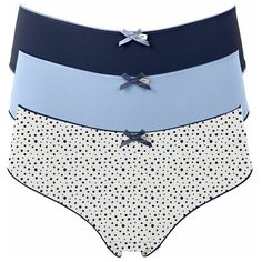 Трусы Pretty Polly, 3 шт., размер S, синий/белый