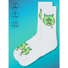 Носки Kingkit, размер 41-45, белый, зеленый