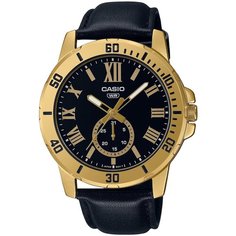 Наручные часы CASIO Collection MTP-VD200GL-1B, черный, серебряный