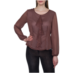 Блуза Galar, размер 52, коричневый