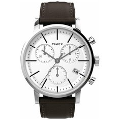 Наручные часы TIMEX, коричневый, серебряный