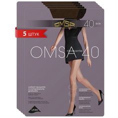 Колготки Omsa, 40 den, 5 шт., размер 4/L, серый