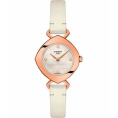 Наручные часы TISSOT T-Lady, бежевый, золотой