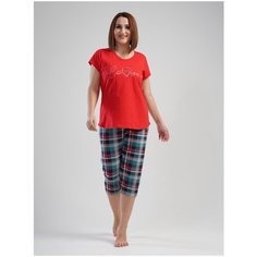 Пижама Vienetta, размер 50-52, красный