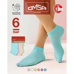 Носки Omsa, 6 пар, размер 23, мультиколор
