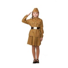 Костюм Солдатка военная форма на 9 мая (хлопок) детский для девочки Батик